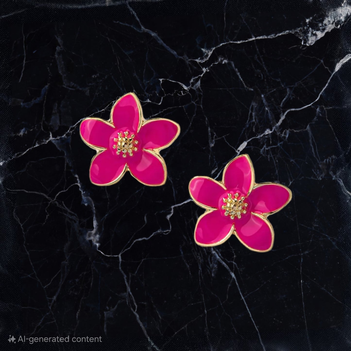 MoUi. New Pink Flower Stud