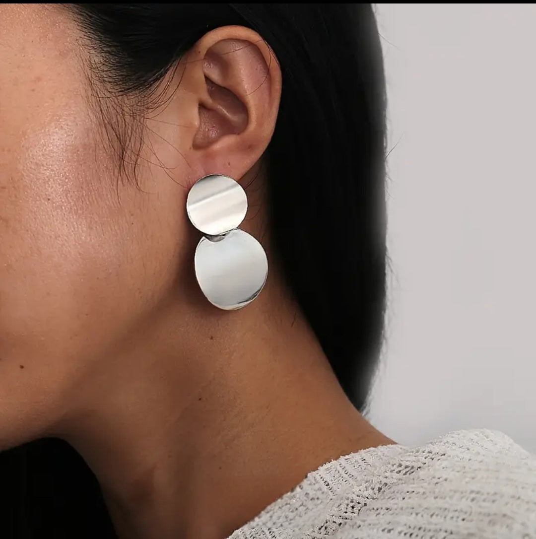 MoUi. New Geometric Circular Discs Silver