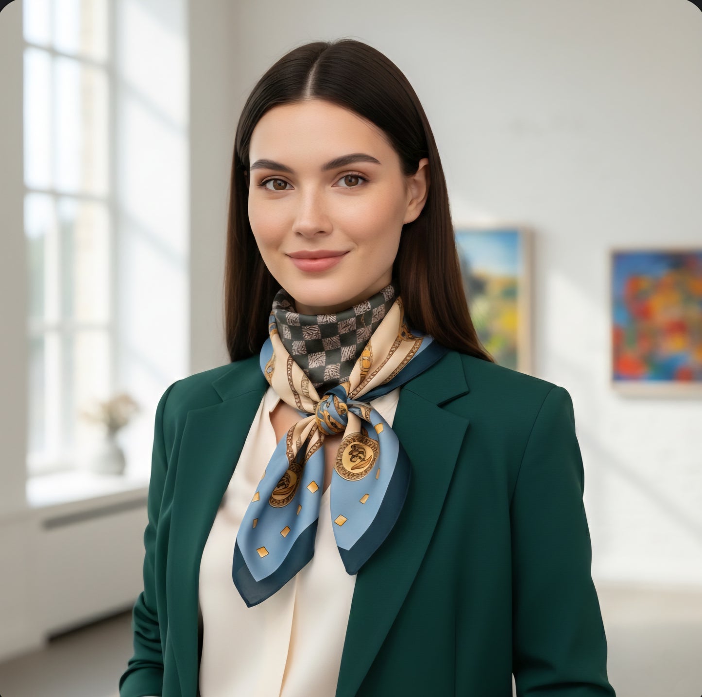 MoUi. New Luxury Baroque Print Scarf