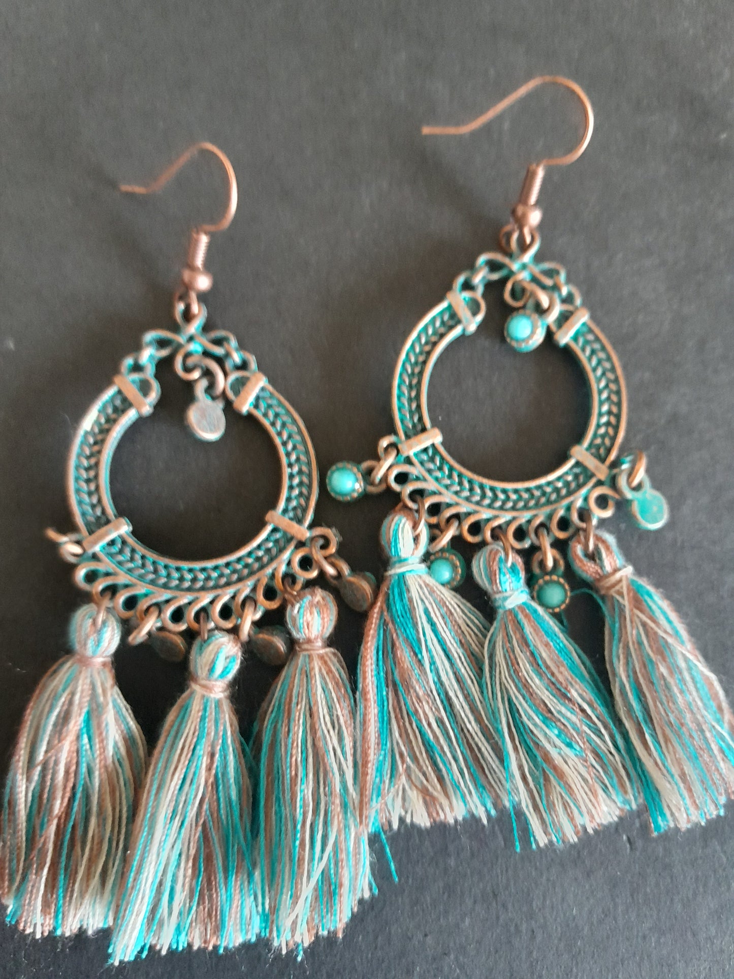 MoUi. Classic Aqua Copper Dangle