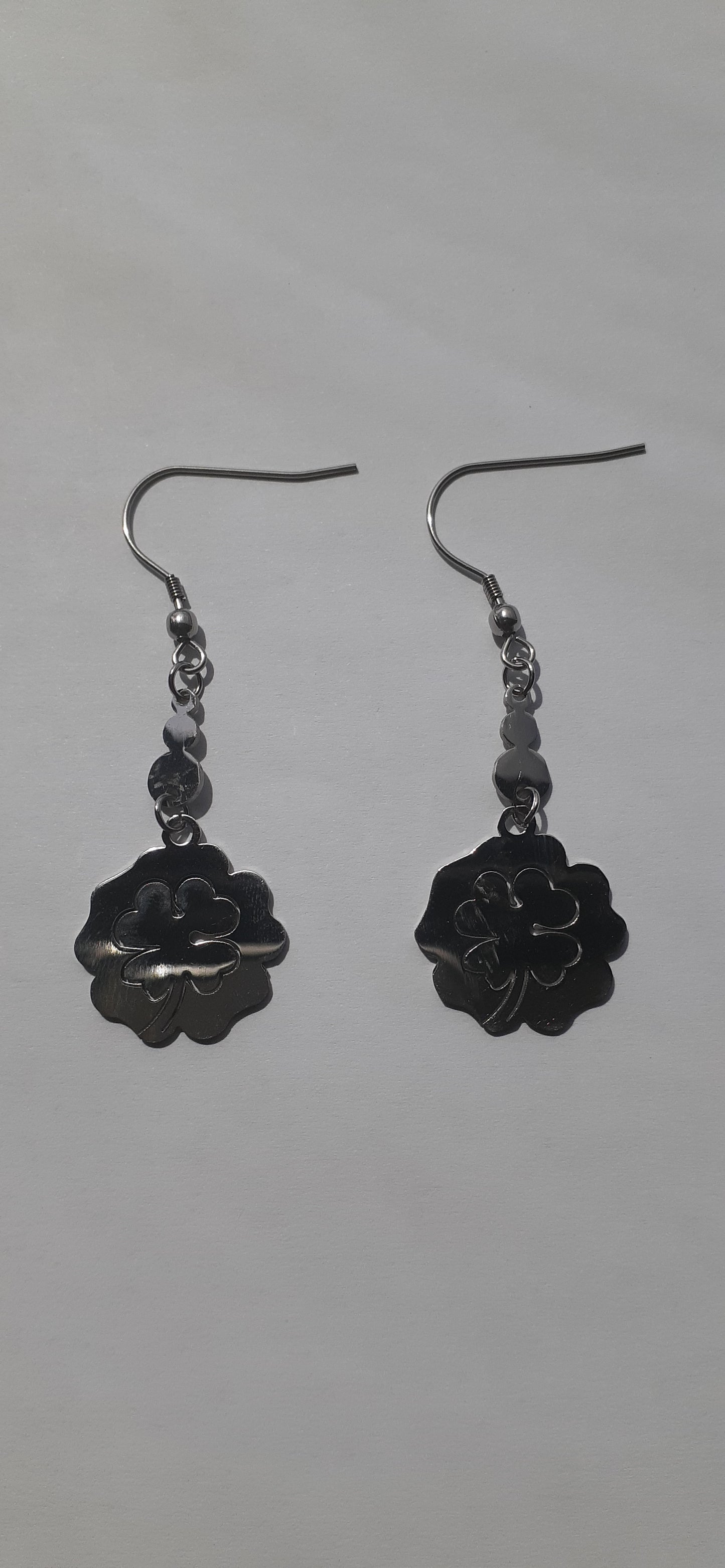 Stainless Steel Good Luck Four Leaf Clover