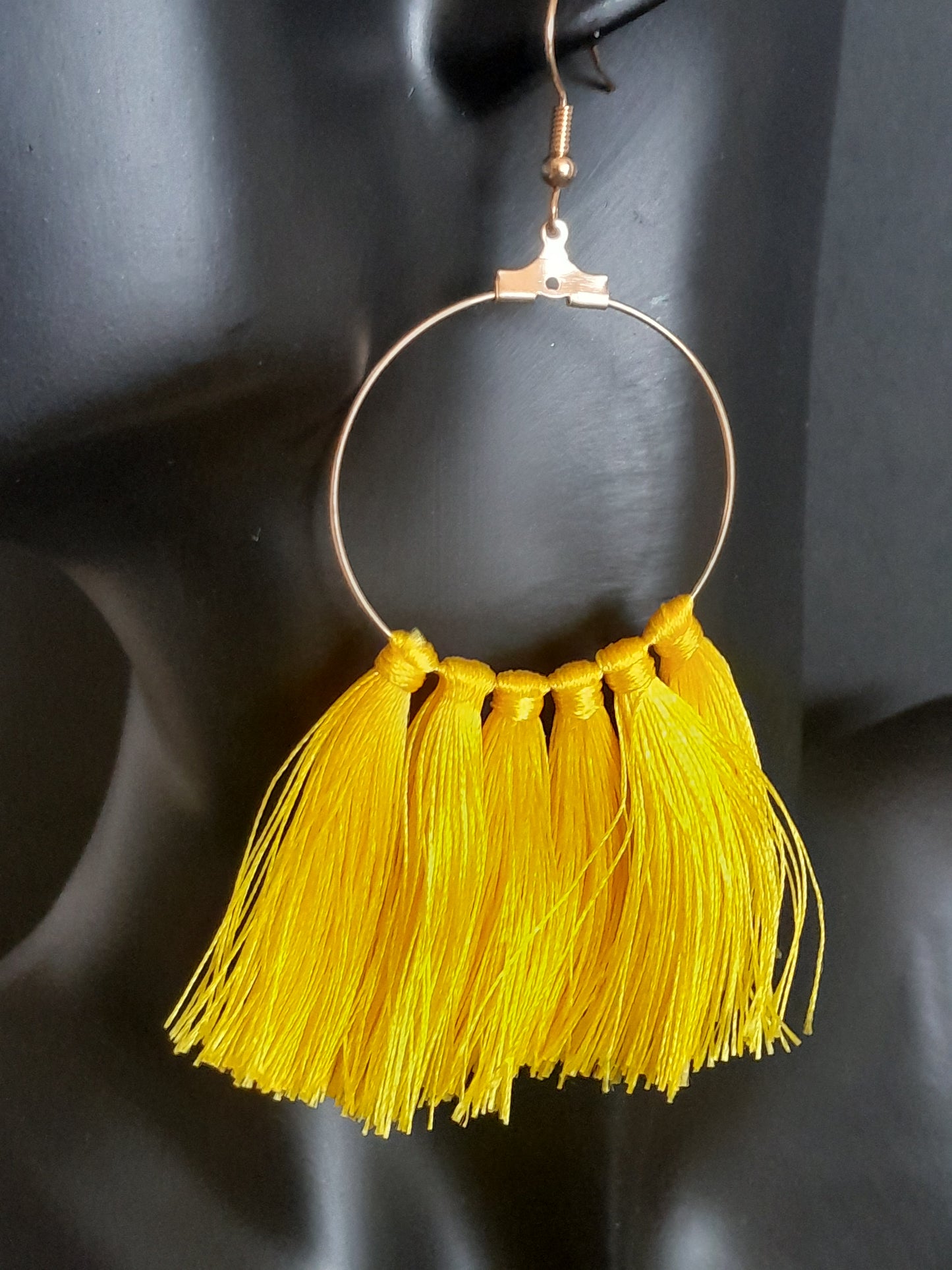 MoUi. Foxy Yellow and Gold Cotton Dangle