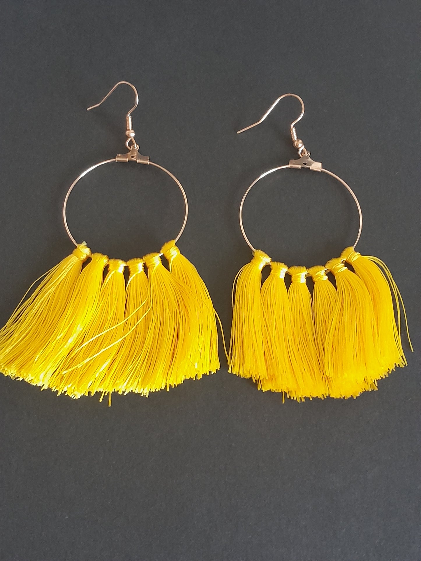 MoUi. Foxy Yellow and Gold Cotton Dangle
