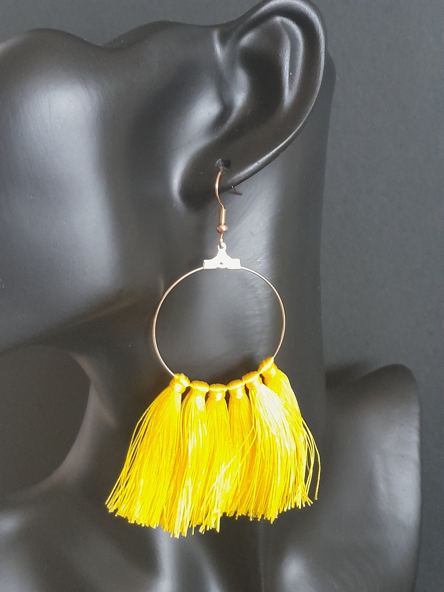 MoUi. Foxy Yellow and Gold Cotton Dangle