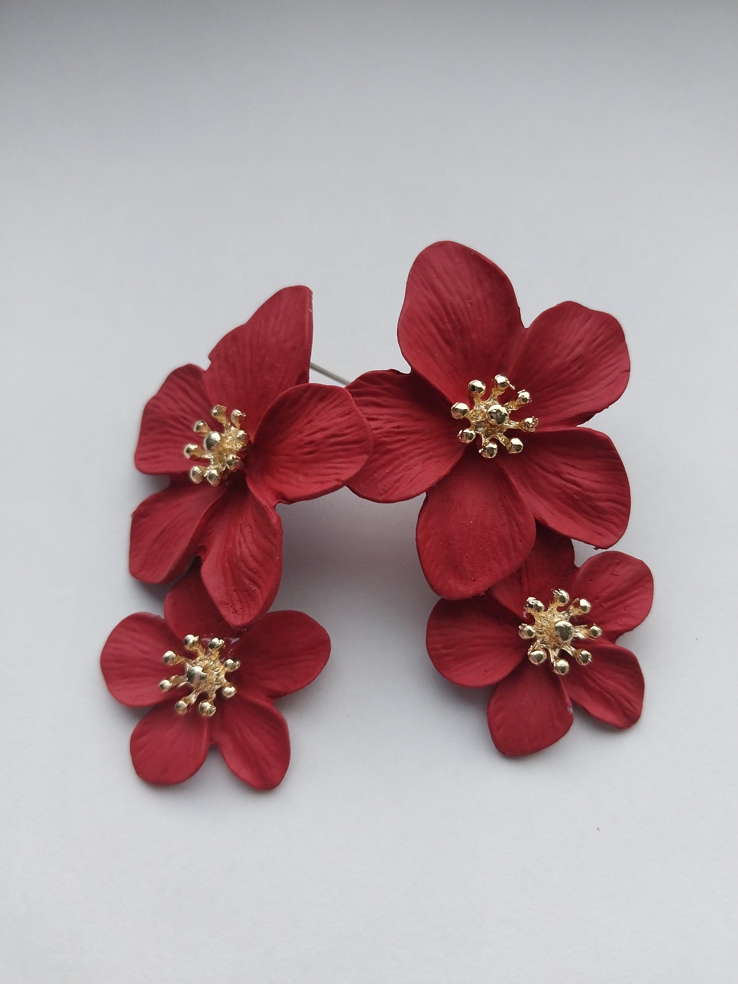 MoUi. Lovely Red Double Flower with Gold Pistill