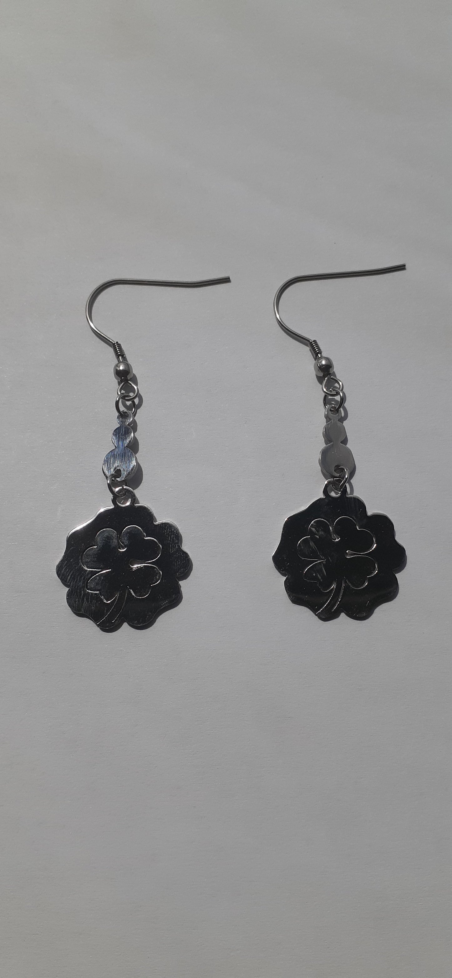 Stainless Steel Good Luck Four Leaf Clover