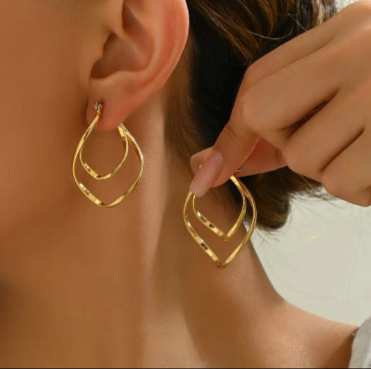 MoUi. New Luxury Leaf Hoop Double