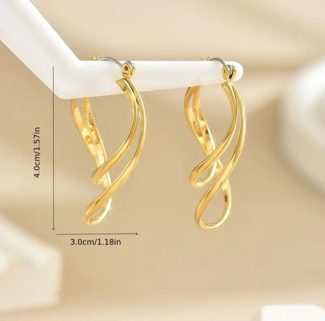 MoUi. New Leaf Double Hoop Earring