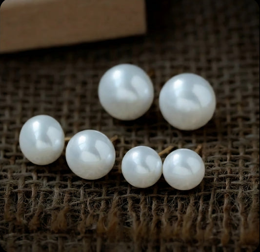 MoUi. New Three Pair Elegant White Pearls