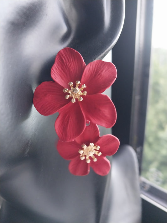 MoUi. Lovely Red Double Flower with Gold Pistill