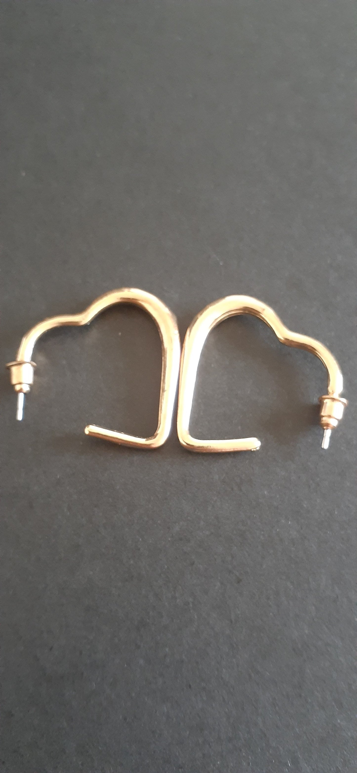 Charming Gold Coloured Heart Hoop